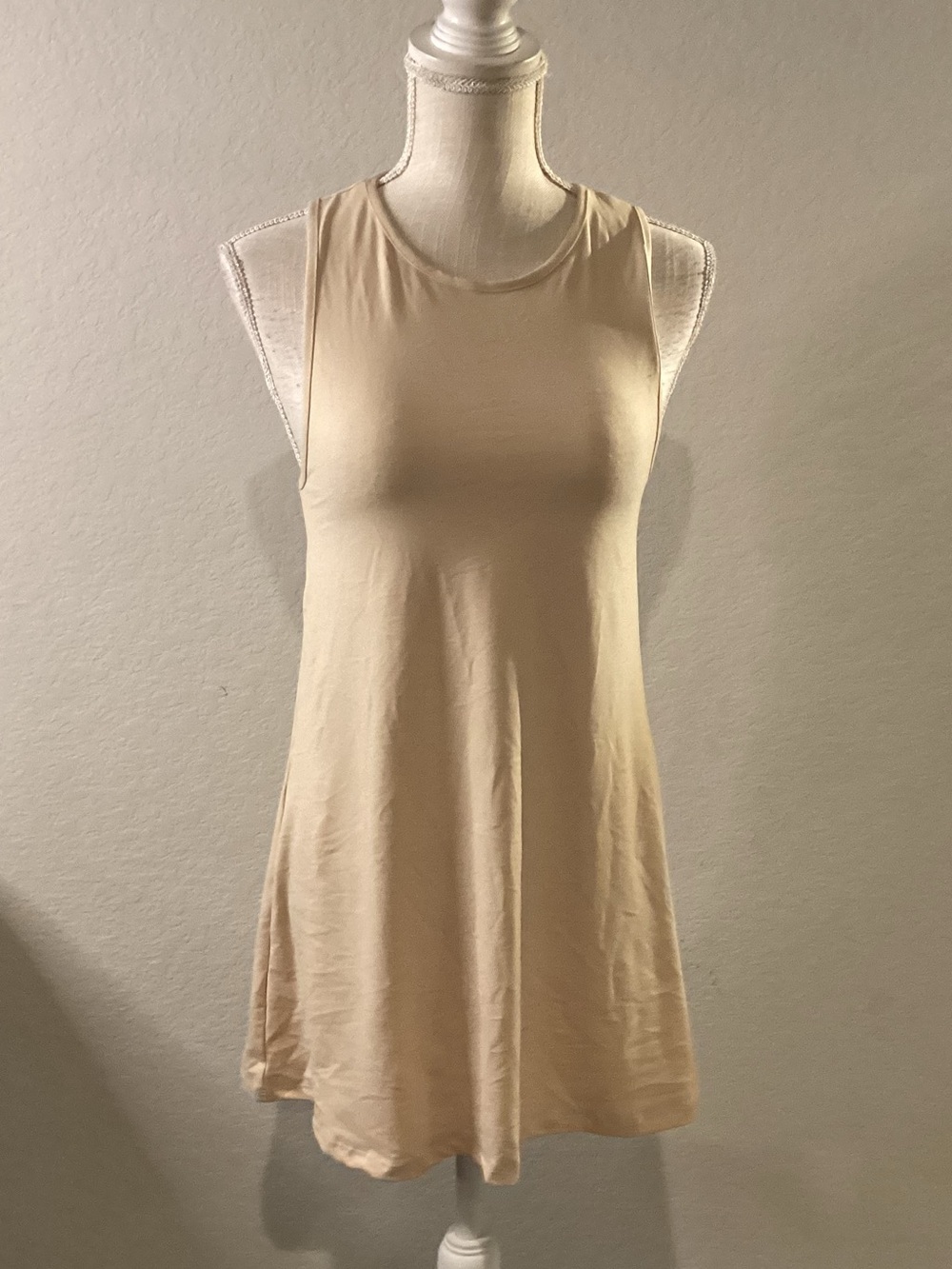 Capella Apparel Women's Sleeveless Beige Dress